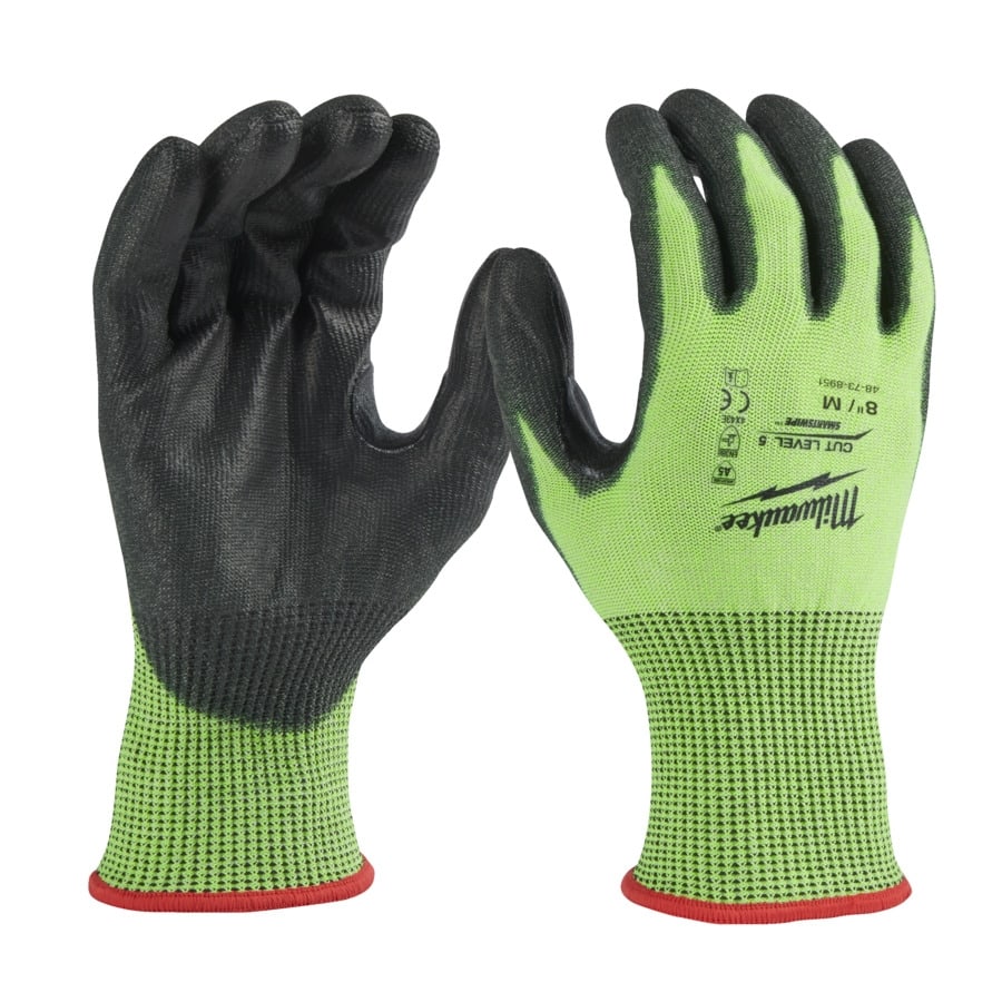 MILWAUKEE Größe 8 (M) Hi-Vis Schnittschutzhandschuhe Klasse 5/E