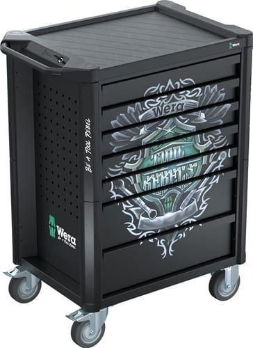 WERA Werkstattwagen 9700 Tool Rebel B785xT709xH1020mm 1000kg 7 Schubl.78-tlg.WERA
