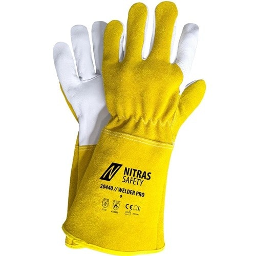 NITRAS Schweißerhandschuhe WELDER PRO Gr.11 ocker/grau PSA-Kat.II
