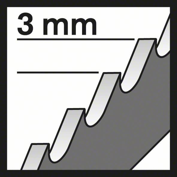 BOSCH Stichsägeblatt U 127 D Special for Alu, 3er-Pack