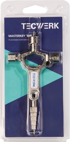 TECWERK Bau-Schaltschrankschlüssel 13 Funktionen integr.Flaschenöffner TECWERK