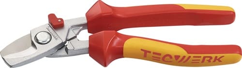 TECWERK Kabelschere L.180mm Kopf pol.VDE Mehrkomp.-Hüllen TECWERK