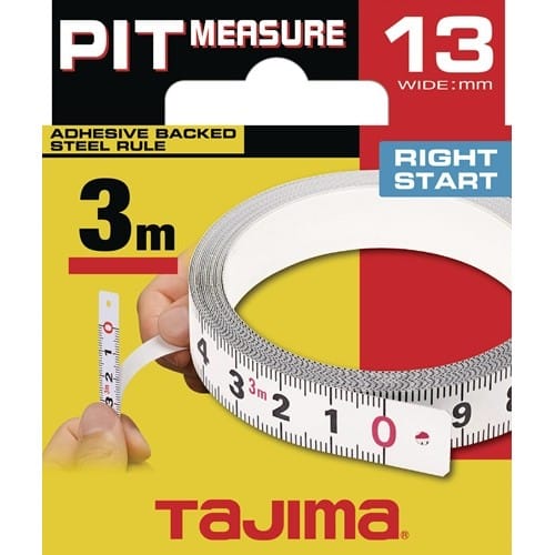 TAJIMA Bandmaß PIT MEASURE L.3m Bandbr.13mm selbstkl.TAJIMA