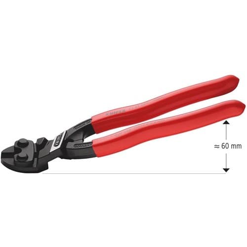 KNIPEX Kompaktbolzenschneider CoBolt® L.200mm Ku.-Überzug 20Grad 3,6mm m.Aussparung
