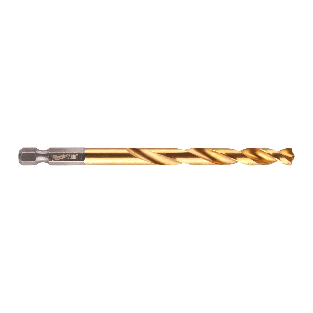 MILWAUKEE 7,0 x 109 mm SHOCKWAVE Metallbohrer HSS-G RED HEX Titan 1/4"