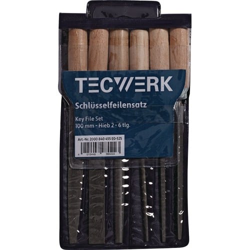 TECWERK Schlüsselfeilensatz L.100mm Hieb 2 TECWERK