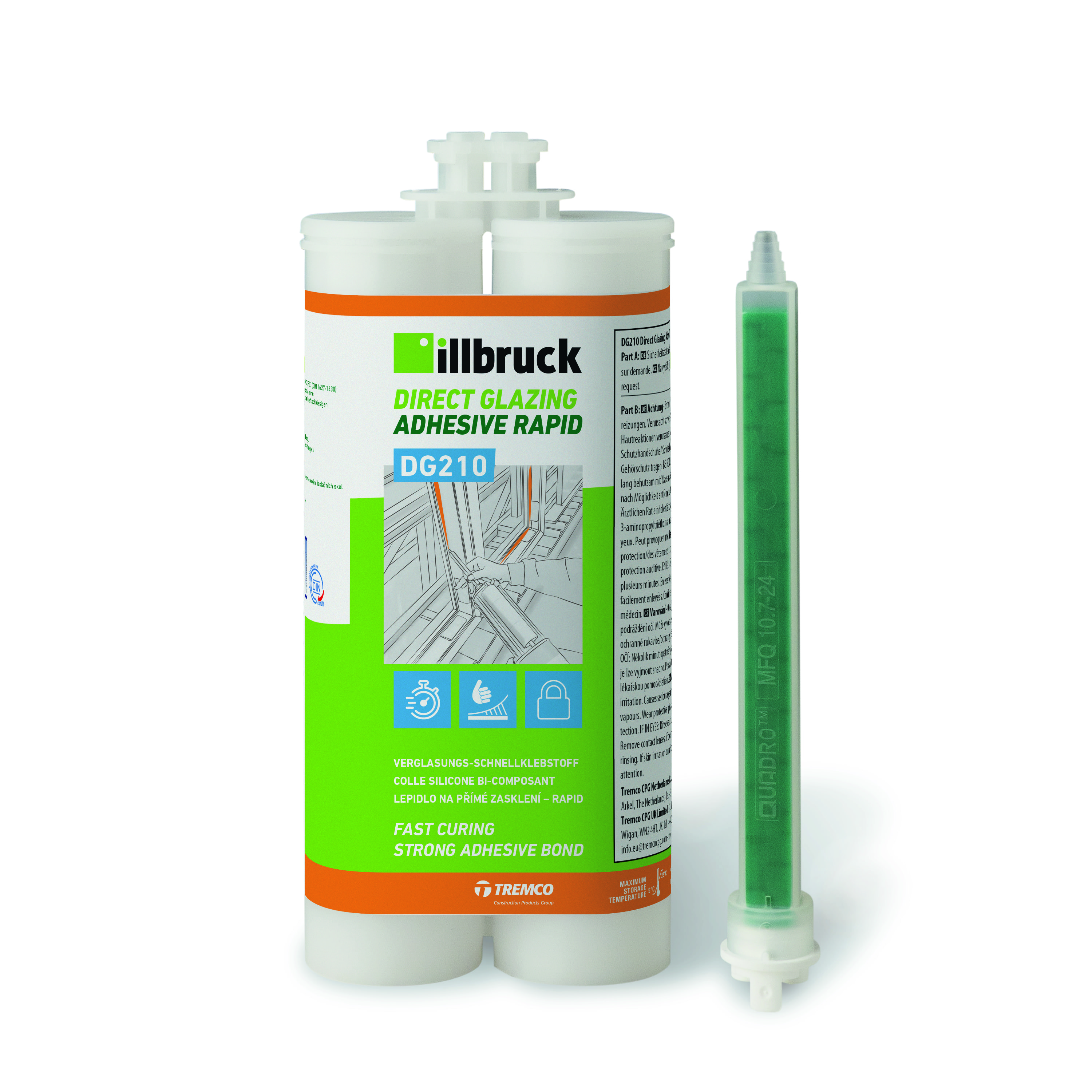 illbruck DG210 VERGLASUNGS-SCHNELLKLEBSTOFF SBS Statikmischer ACF ORBIS 12-24