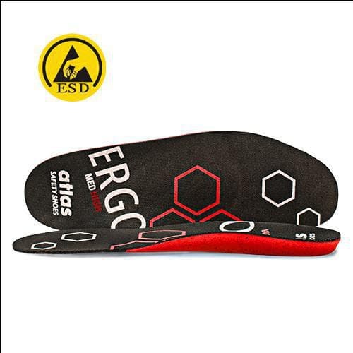 ATLAS Einlegesohle ERGO-MED red Gr.48 black ATLAS