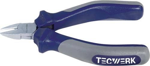 TECWERK Elektronik-Seitenschneider L.110mm Facette ja geschwärzt TECWERK