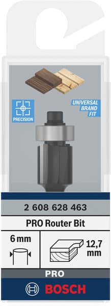 BOSCH Bündigfräser 6 mm, D1 12,7 mm, L 12,7 mm, G 56 mm