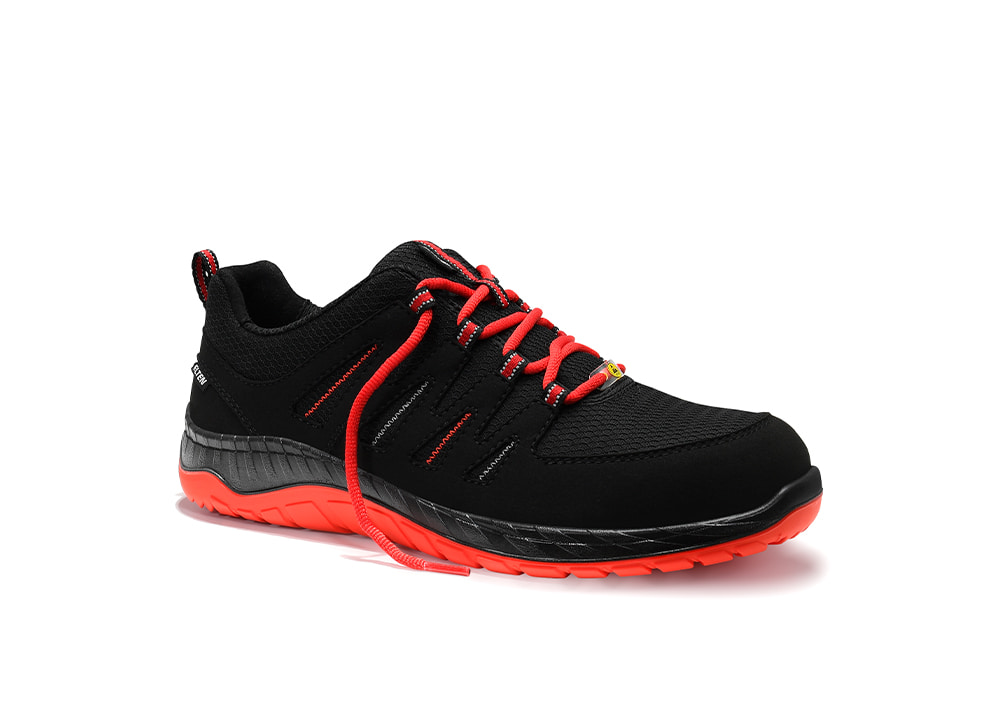 ELTEN Sicherheitshalbschuh MADDOX black-red Low ESD S3, Gr. 42