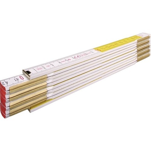 STABILA Gliedermaßstab 617 L.2m B.1,70cm mm/cm EG III Buchenholz weiß-gelb STABILA