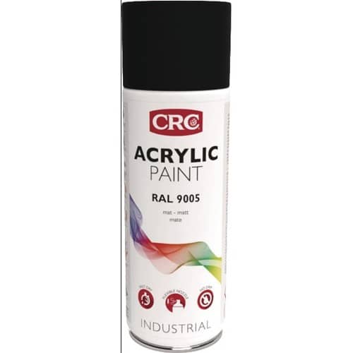 CRC Farbschutzlackspray ACRYLIC PAINT tiefschwarz ma RAL 9005 400ml Spraydose CRC