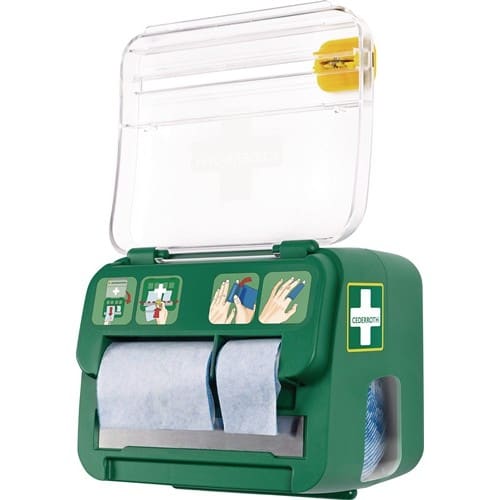 CEDERROTH Pflasterspender Soft Foam Spender 2-in-1 B142xH123xT138ca.mm grün,transparent