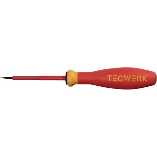 TECWERK Schraubendreher Schneiden-B.2,5mm Klingen-L.75mm VDE isol.TECWERK