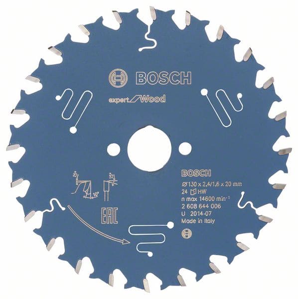 BOSCH Kreissägeblatt Expert for Wood, 130 x 20 x 2,4 mm, 24