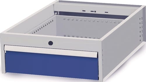 BEDRUNKA+HIRTH Hängeschublade B541xT736xH208mm signalblau Vollauszug f.Werkbank BEDRUNKA+HIRTH