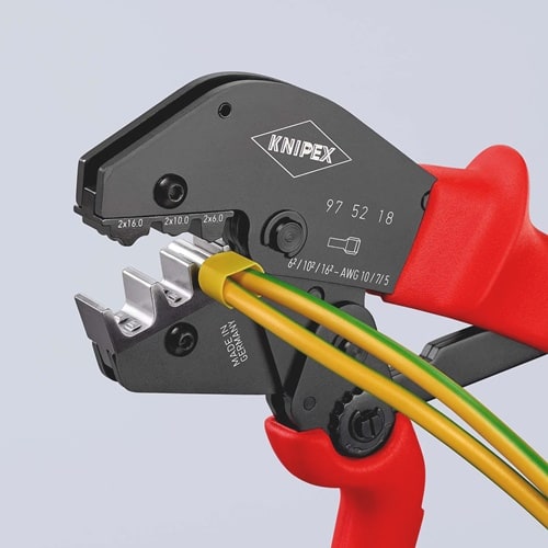 KNIPEX Crimpzange L.250mm 2x6,2x10,2x16 (AWG 2x10,2x7,2x5) mm² KNIPEX