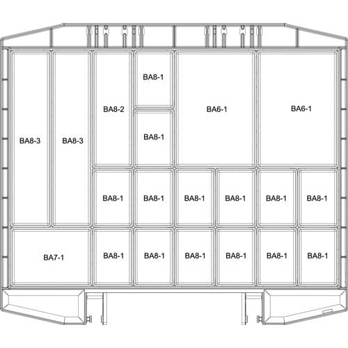RAACO Sortimentskoffer boxxser B465xT401xH78mm 20 Fächer m.Profilraster RAACO