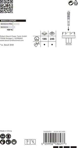 BOSCH EXPERT Sheet Metal Lochsäge, 68 × 5 mm. Für Dreh- und Schlagbohrer