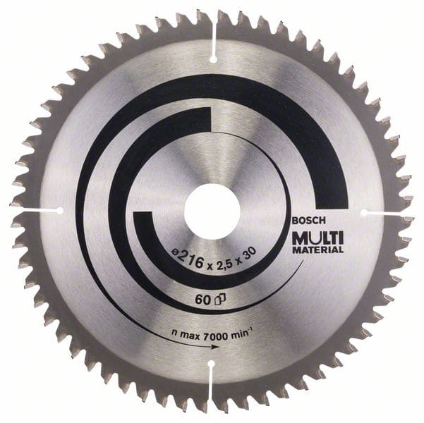BOSCH Kreissägeblatt Multi Material, 216 x 30 x 2,5 mm, 60