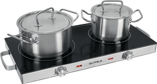 GUTFELS Glaskeramik Doppel‐Kochplatte COOK 4010 1800 W,1000 W ,stufenlos GUTFELS