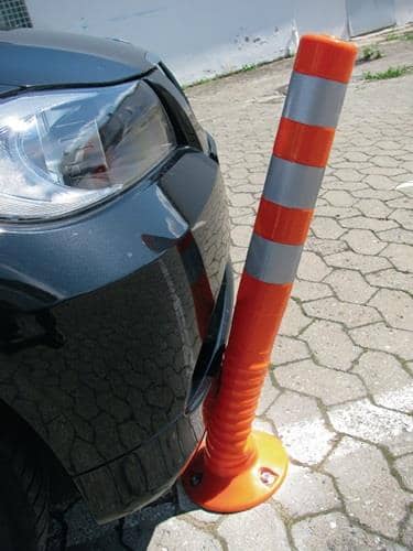 Sperrpfosten Ku.orange/weiß D.80mm z.Schr.m.Befestigungsmaterial