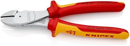 KNIPEX Kraftseitenschneider L.200mm VDE Form 0 Mehrkomp.-Hüllen KNIPEX