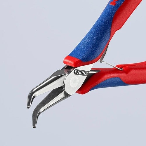 KNIPEX Elektronik-Greifzange Gesamt-L.145mm flachrunde Backen Form 8 Mehrkomp.-Hüllen