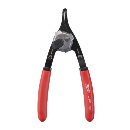 MILWAUKEE 45° gekröpft, 0,9 mm Spitze, für Größe A0/J0 Sicherungsringzange für Wellen und Bohrungen