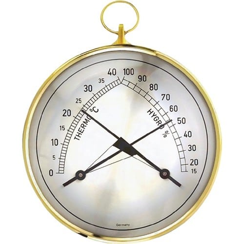 TFA Thermo-Hygrometer Messber.0 b.40GradC/Luft 15-99% T.35mm Messingring TFA