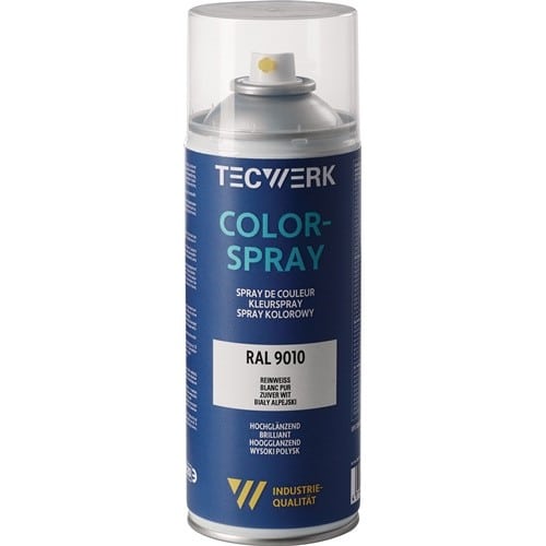 TECWERK Colorspray reinweiß hochglänzend RAL 9010 400ml Spraydose TECWERK