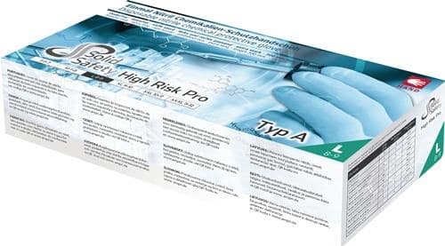 AMPRI Einw.-Handsch.HighRisk Pro Gr.L blau PSA III Nitril