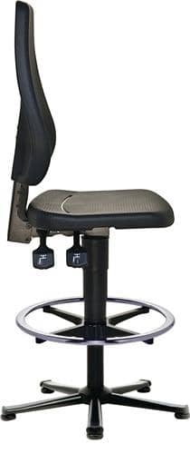 TECWERK Arbeitsdrehstuhl TECWERK Bodengleiter+Fußring Integralschaum schwarz 580-850mm