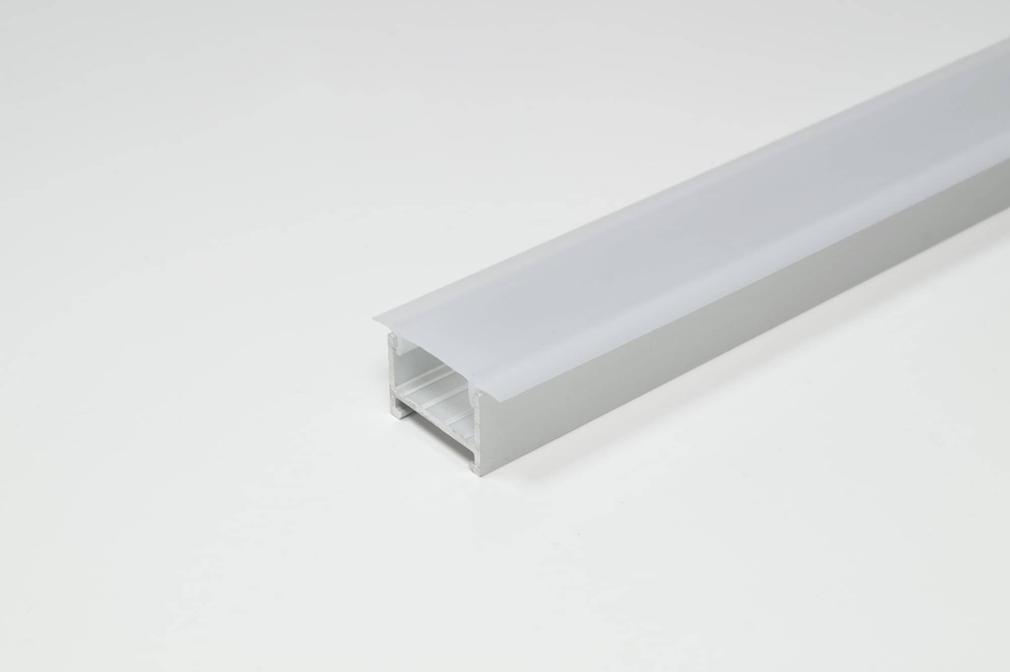 L&S LED Leuchtenprofil Porto 1, Aufbau/Einbau, 16x11mm, L=3000mm, Aluminium