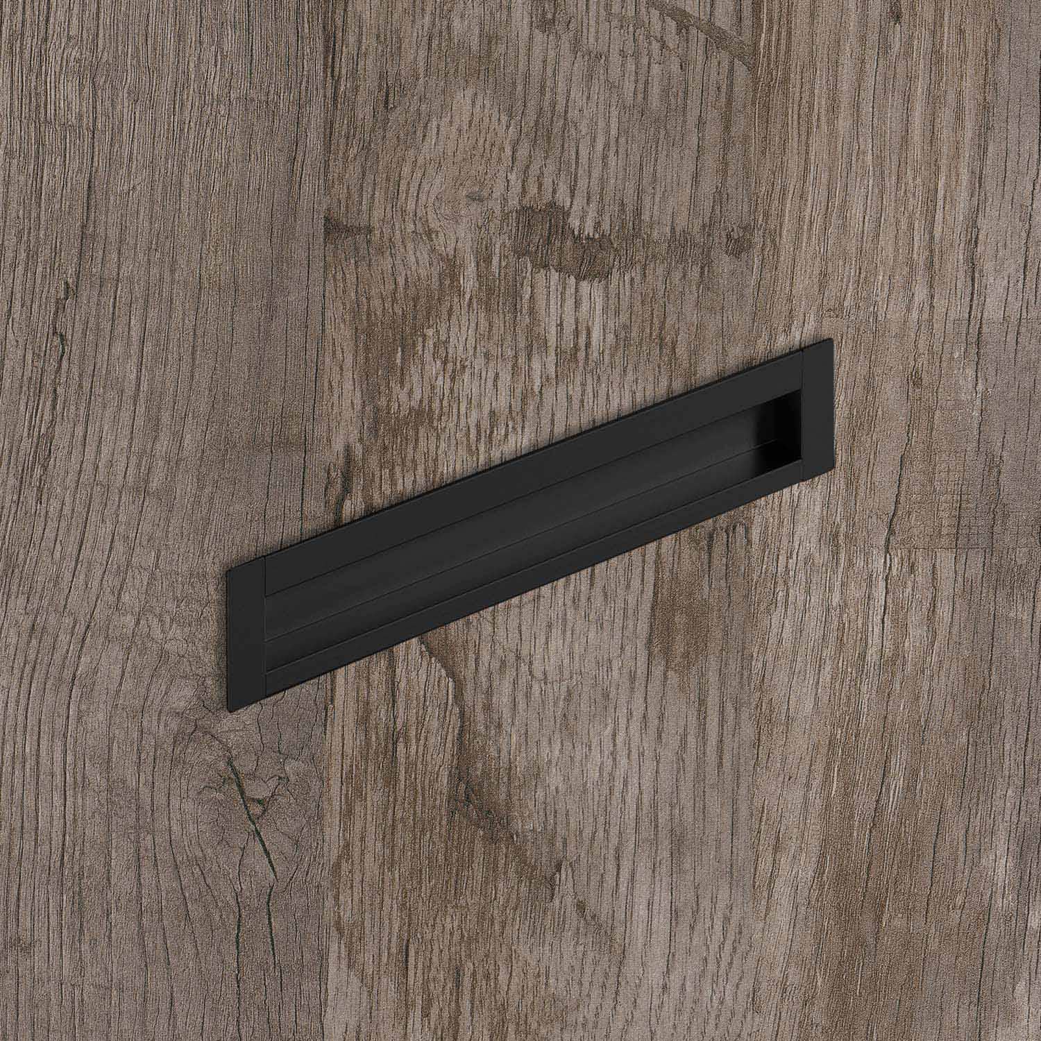 HETTICH Einsetzgriff Nidum, Bohrabstand 128 mm, L 143 mm, B 35 mm, Schwarz matt, 9345416