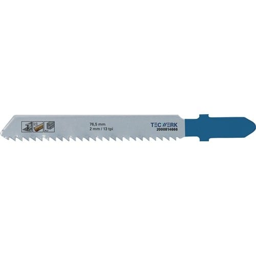 TECWERK Stichsägeblatt Gesamt-L.76,5mm Zahnt.2mm HSS 5 St./Karte TECWERK