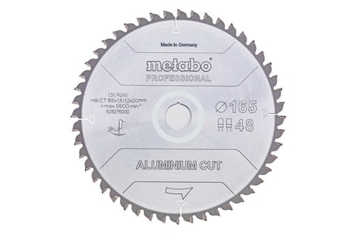 METABO Kreissägeblatt D165xDicke1,2xBohrung20mm FZ/TR Z. 48 Spanwinkel 5Grad Metabo