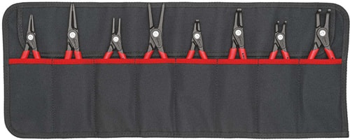 KNIPEX Sicherungsringzangensatz Version 2 8-tlg.in Rolltasche 10-60mm KNIPEX