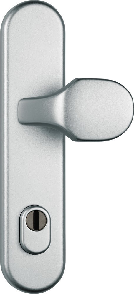 ABUS Schutz-Drückergarnitur mit Langschild HLZS814, oval, Aluminium, 37629