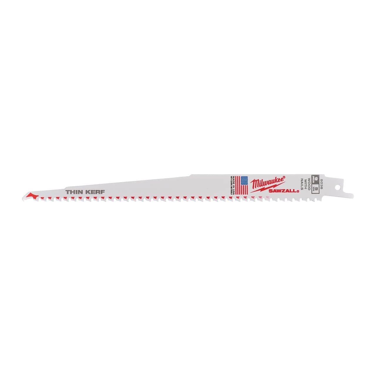 MILWAUKEE 230 x 5 mm (5 TPI) Säbelsägeblatt Demontage THIN KERF 50er Pack