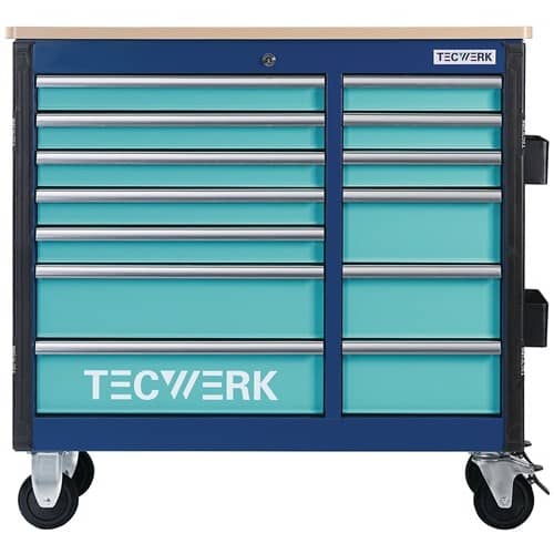TECWERK Rollwerkbank PLUS 2.0 S Außen-B1150xT500xH1015mm Schubl.13 30kg 500kg TECWERK
