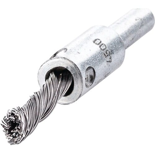 LESSMANN Pinselbürste D.10mm Schaft 6mm Drahtstärke 0,25mm STA 4500min-¹ LESSMANN