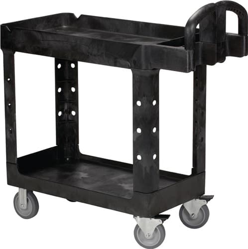 RUBBERMAID Tischwagen 2 Ladeflächen L770xB420mm schwarz Trgf.226kg