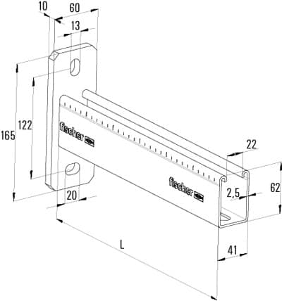 FISCHER Auslegerkonsole FCA 62 fvz - 1000