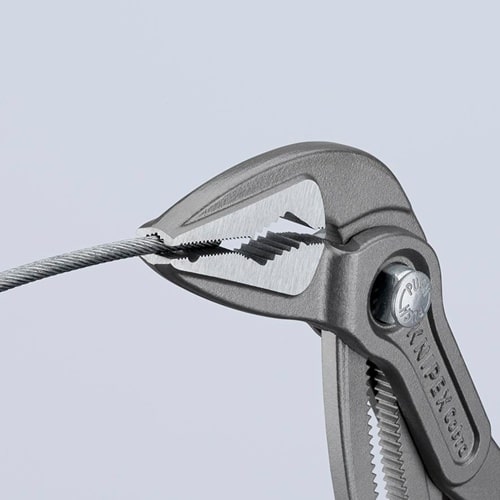 KNIPEX Wasserpumpenzange Cobra® ES L.250mm Spann-W.40mm grau atram.pol.