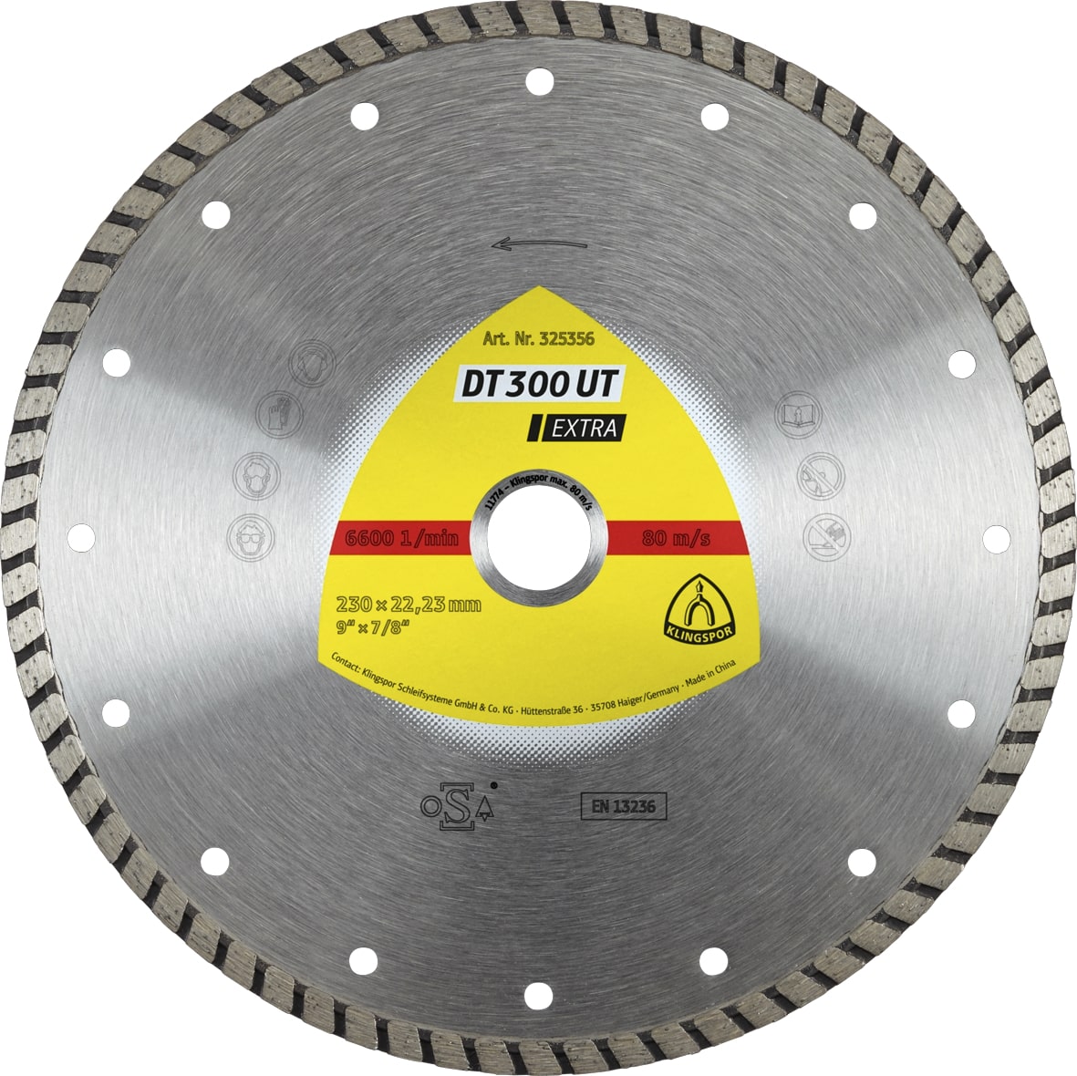 KLINGSPOR Diamanttrennscheibe DT 300 UT Extra