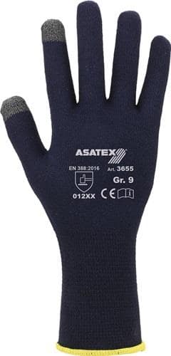 ASATEX Feinstrickhandschuhe f.Smartphones u.Touchscreens Gr.8 dunkelblau