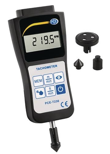 PCE INSTRUMENTS Handtachometer PCE-T236 5-99999 U/min (optische Drehzahlmessung) Genauigk.±0,05%