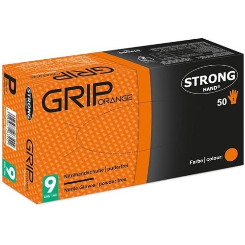 STRONGHAND Einw.-Handsch.Grip Orange Gr.11 orange Nitril 50 St./Box